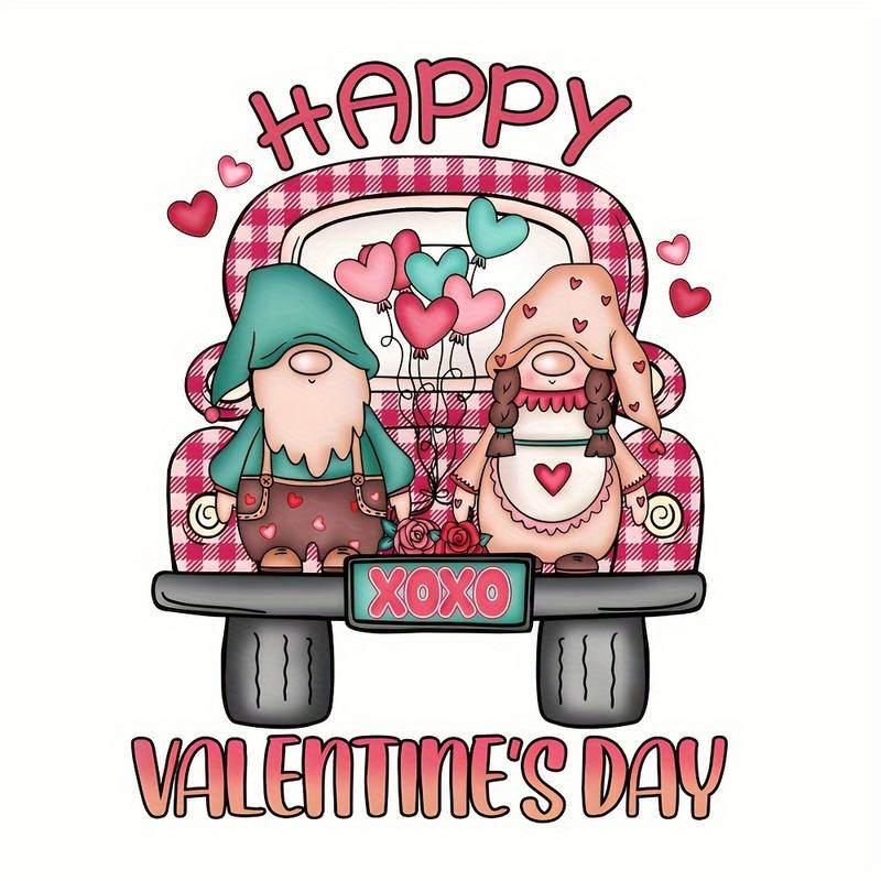 Happy Valentine's Day Dwarf Car Iron On Transfers Patches - Temu